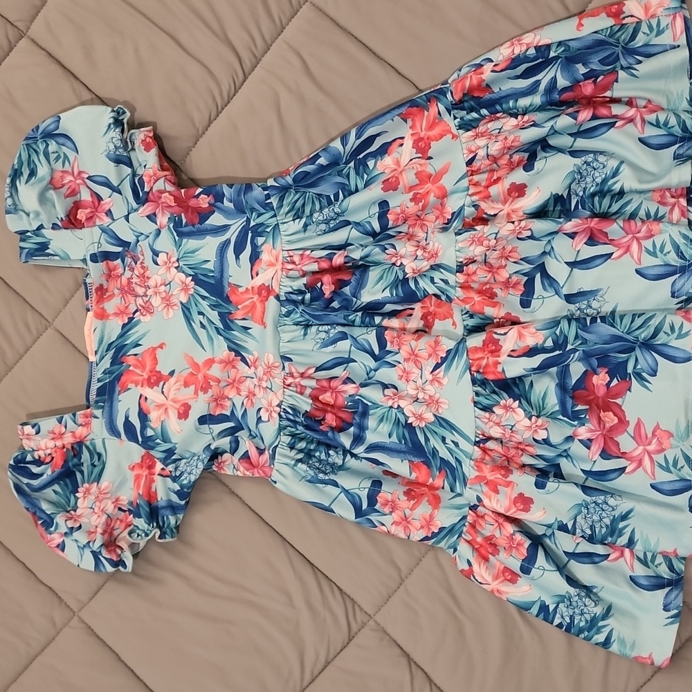 Floral Puff Sleeve Dress 4T